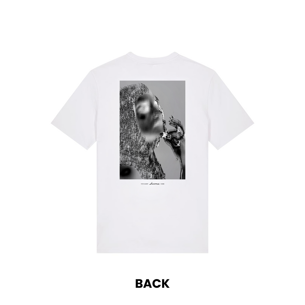 Typh Barrow Dreama t-shirt with artwork print, unisex organic cotton
