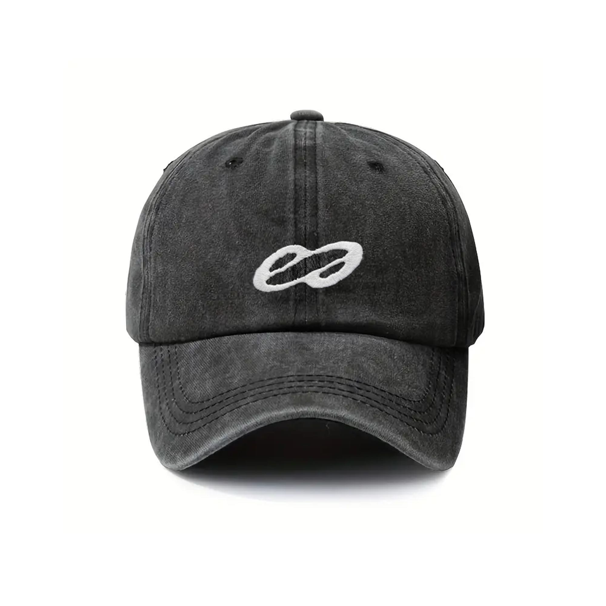 Typh Barrow Dreama cap, vintage black cotton with embroidered logo